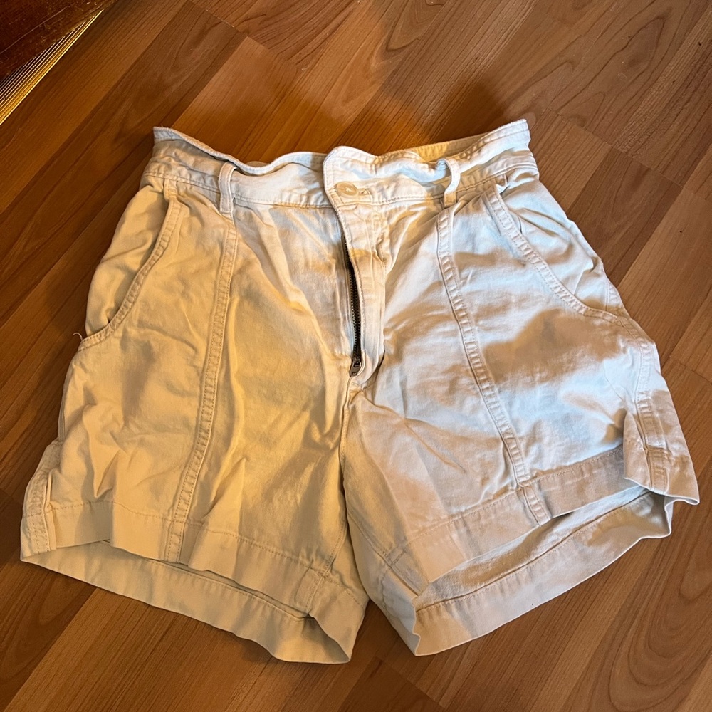 Casual Cream Shorts